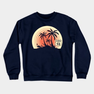 Florida Highway 98 Beach Crewneck Sweatshirt